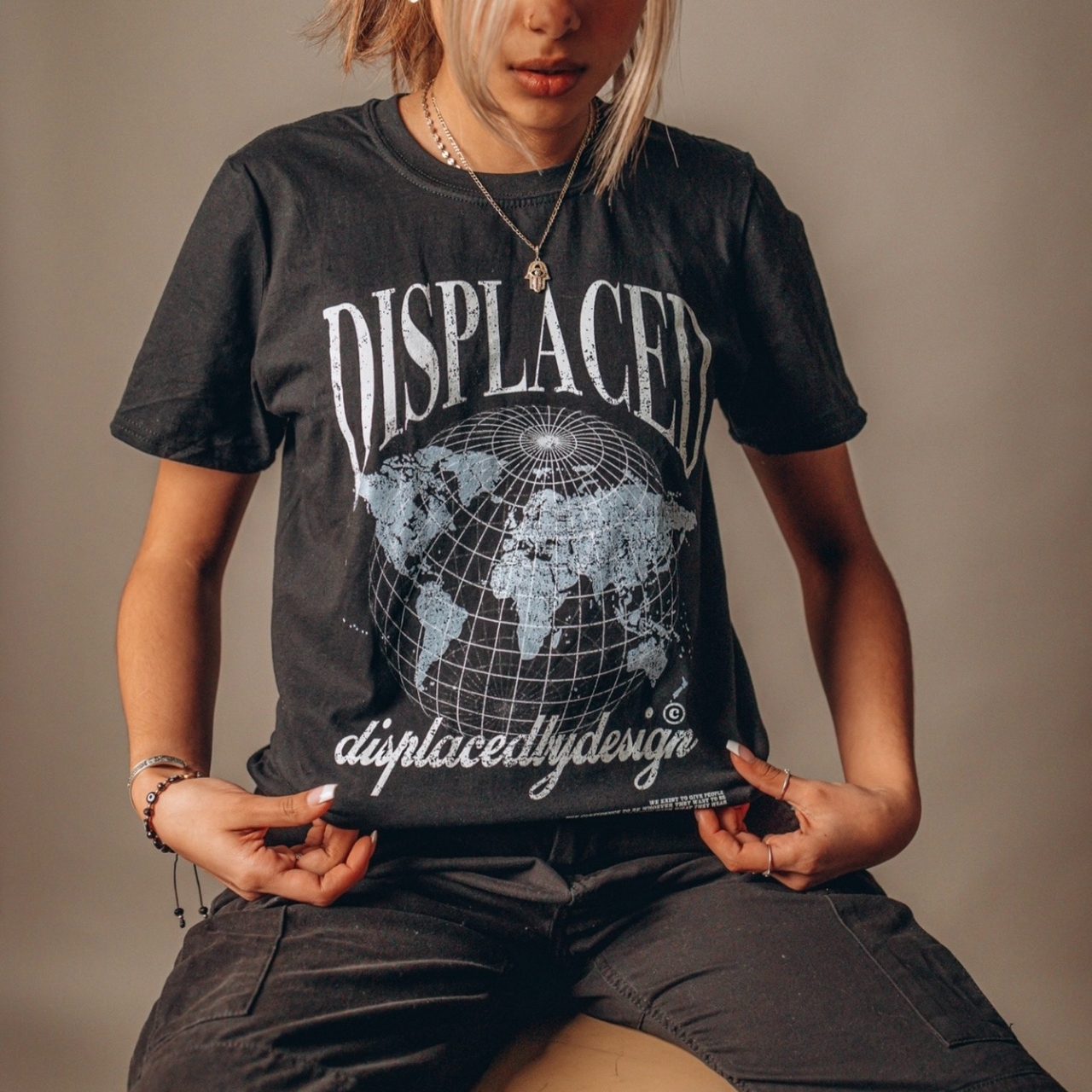 Home-image1 woman showing a screen printed t-shirt