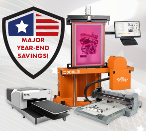 Major Year-End Savings! banner with EXILE products