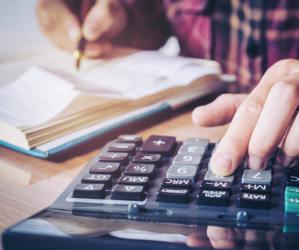 accountant at a desk