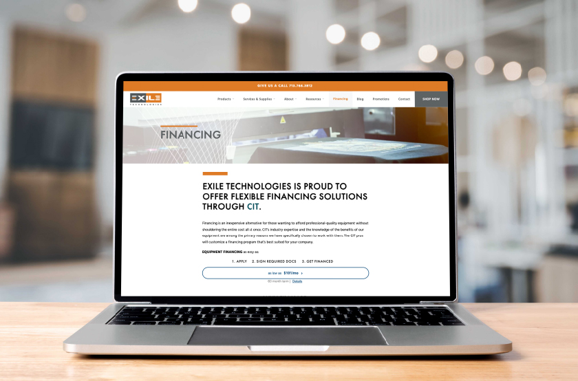 Exile Technologies offers many financing options
