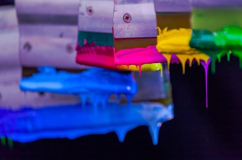 dripping screen printing ink 